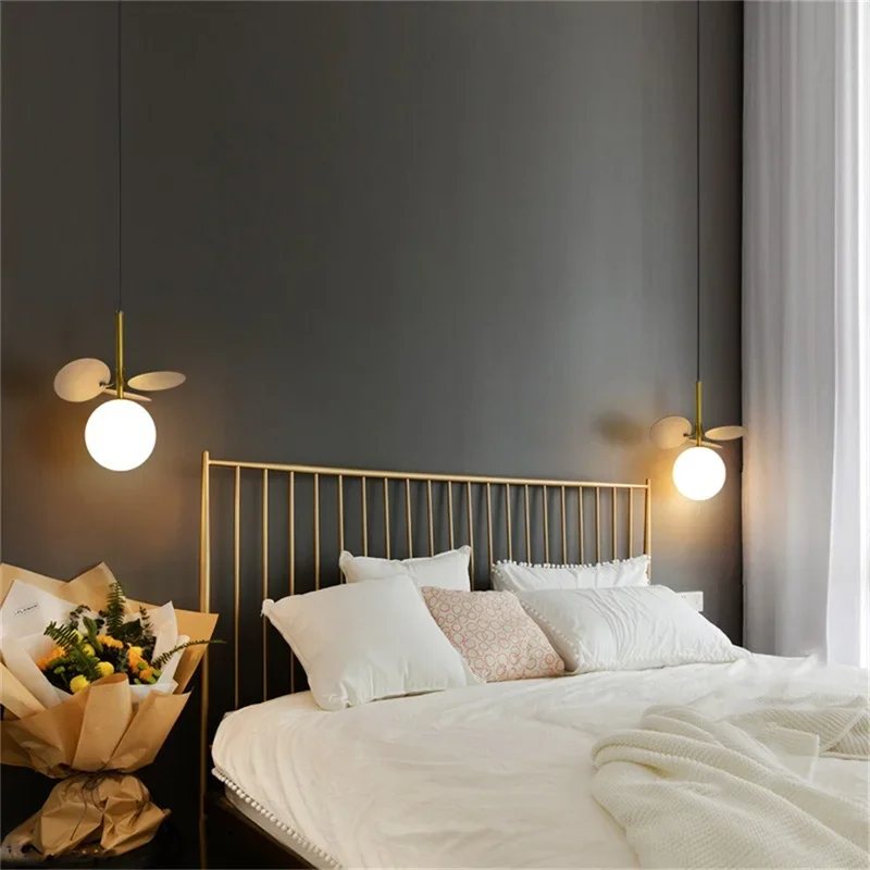 PLLY Nordic Pingente Luz LED Bola Redonda Interior Macaroon Luminárias Penduradas Lustre Moderno