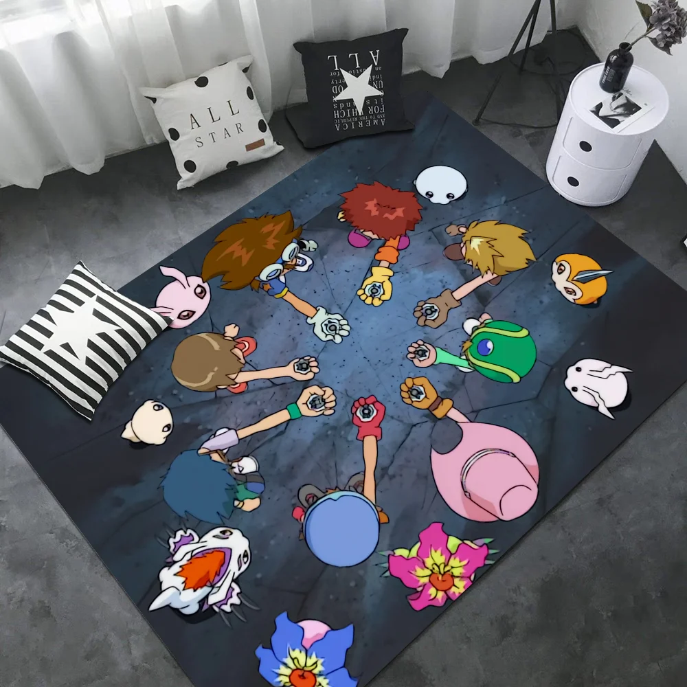 Digimon-Adventure Monster Floor Mat Floor Mat INS Style Soft Bedroom Floor House Laundry Room Mat Anti-skid Household Carpets