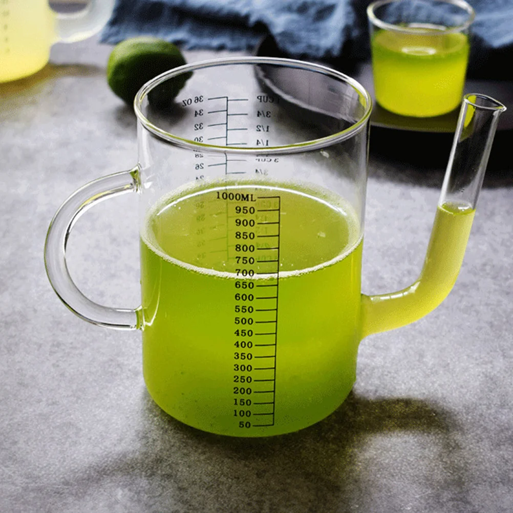 

500Ml Oil Kettle Glass Water Pitcher with Scale Cold Hot Beverage Container Leak Proof Lid Bpa Pot for Picnic Party