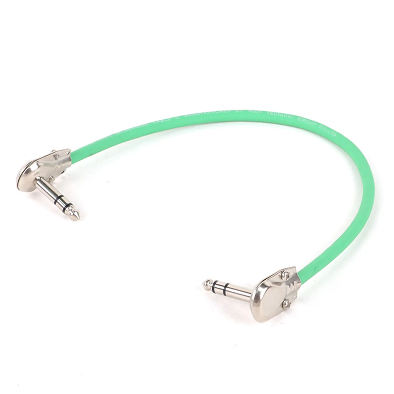 Guitar Effects Pedal Cable Flat Patch Connector 6.5 Stereo/Mono Male Plug 1/4 Inch TRS/TS Jack Copper Core PU Wire Adapter Cable