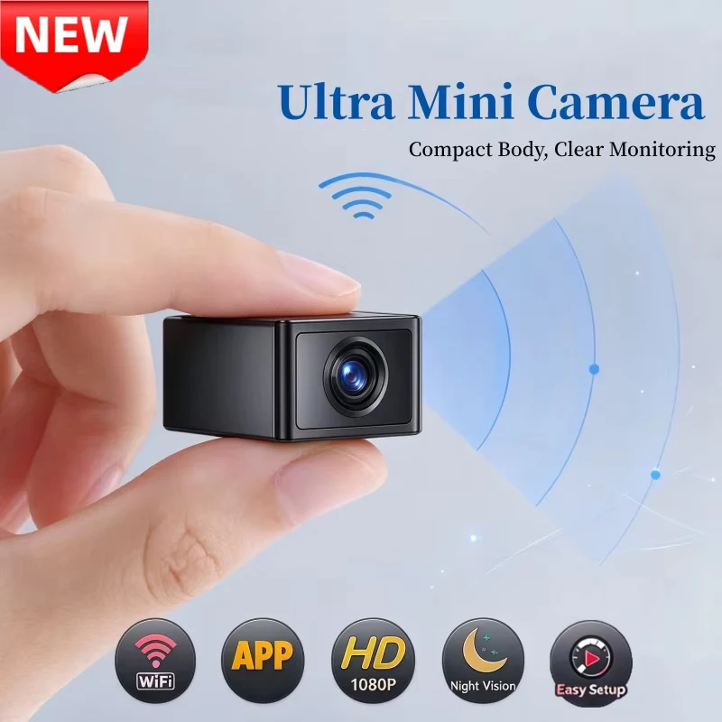 4K Mini-Kamera WLAN-Kamera HD 4K Videorekorder Bewegungserkennung Nachtsicht Sicherheit Smart Home Mobiler Alarm