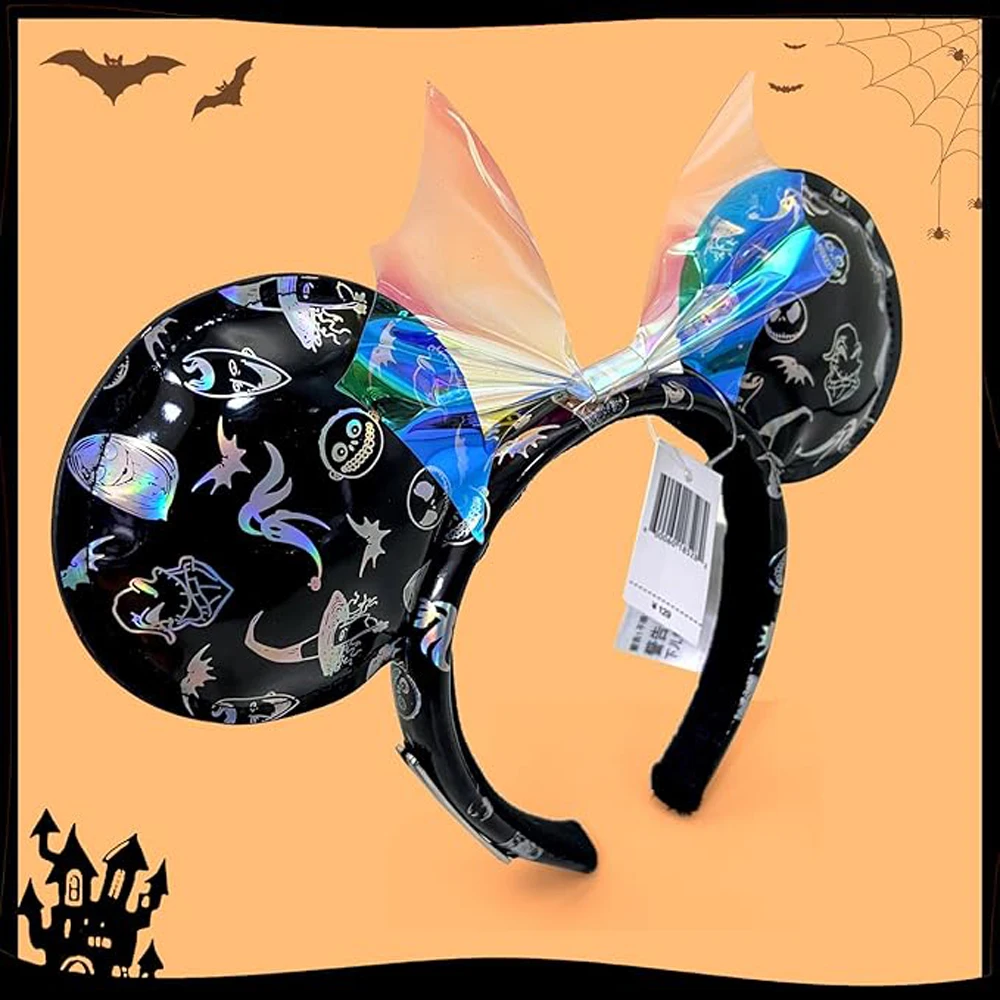 Halloween Mickey Mouse Ears Headband Cartoon Bows Headband Birthday Party Christmas Princess Cosplay Costume For Women Adult