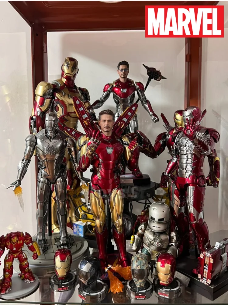 2023 New Genuine Comicave 1/12 Iron Man Marvel Figure Armor Mk46 Joint Movable Model Lighted Collection 75% Alloy Toy Gift