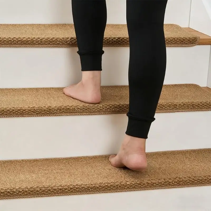 Pack of 4 Polypropylene Stair Pad Easy Installation for Wood and Tile Stairs 76cm 87HA