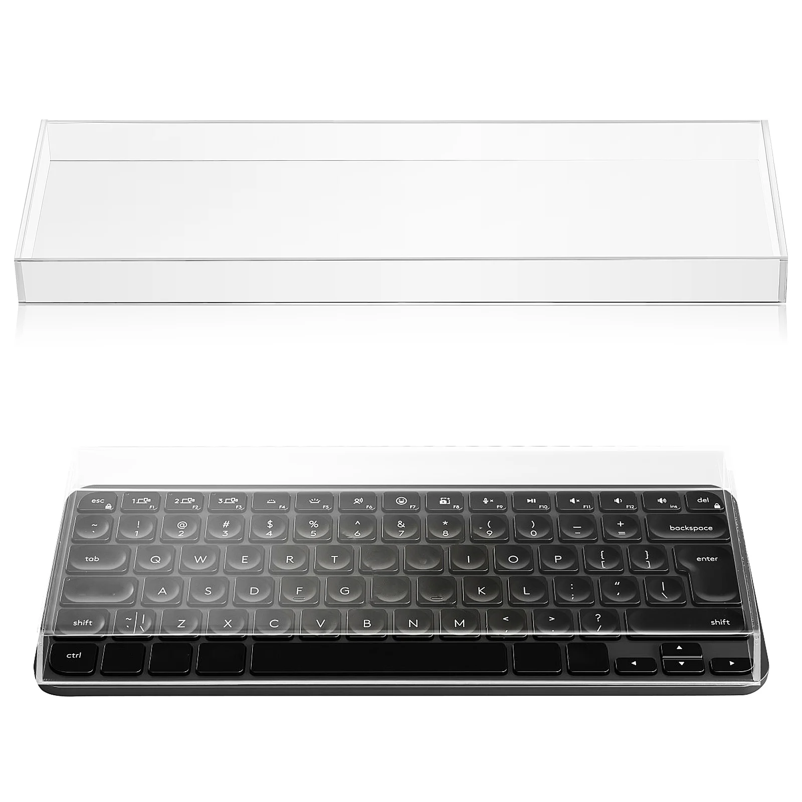 

Keyboard Dust Cover for 68-Key Mechanical Keyboards Clear Acrylic Waterproof Protector Cover for Long Term Use