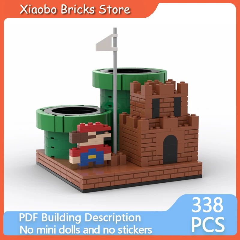 

Популярная игровая модель Pixel Challenge MOC, строительные кирпичи, держатель для карандашей, модульная технология, подарок, праздник, сборка, детские игрушки, костюм