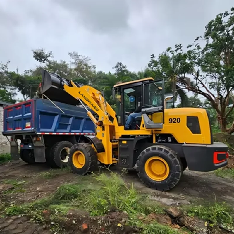 Minicargador hidráulico multifuncional personalizado de fábrica de 1 tonelada, cargador diésel de 3 toneladas, cargadora de ruedas articulada frontal pequeña de 2 toneladas