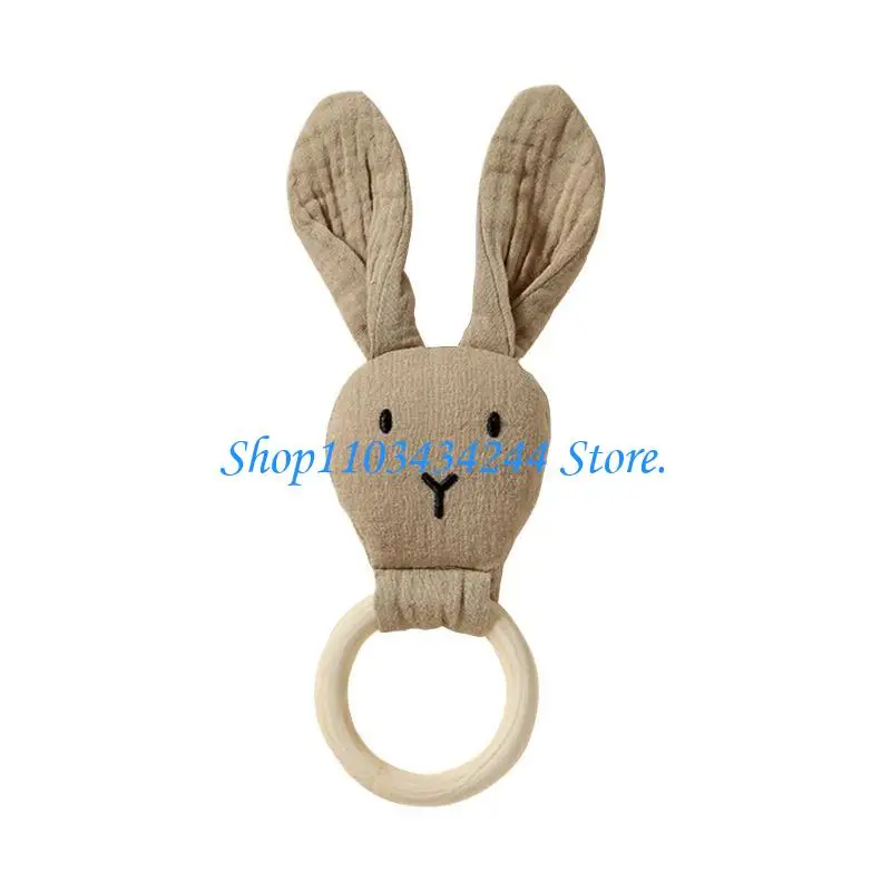 

G2TC Lovely Baby Rattle Toy Teething Ring Baby Handmade Rabbit Rattle Grasping Toy Teether Gift for Newborn Babies Girls