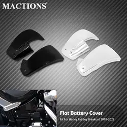 Motorcycle Black/Chrome Fairing Battery Side Cover For Harley Softail M8 Fat Boy Breakout FXBR FLFB Sport Glide 2018-2021 2022