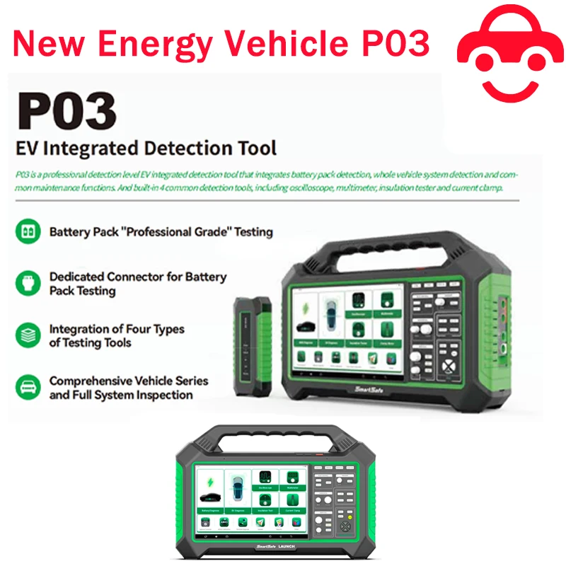 Launch SmartSafe ISMARTEV P03 5-in-1 Comprehensive Tester for New Energy Vehicles Integrated Diagnostic Tools Detector