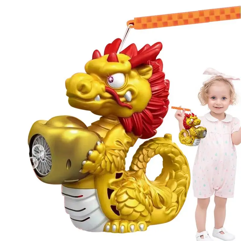 Chinese Dragon Bubble Toy 30 Holes Automatic Bubble Maker with Light and Music 2024 Year of Dragon Portable Automatic Machine