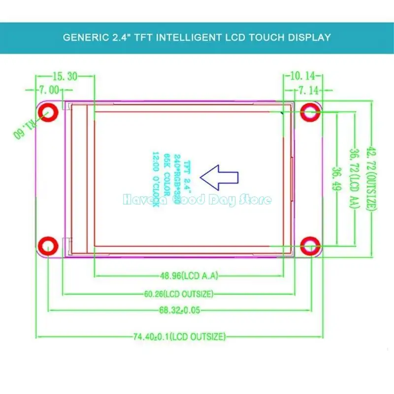 462D Nextion 2.4 インチ Lcd ディスプレイ抵抗タッチ可能スクリーン 320 × 240 解像度 Lcd モジュール UART 開発ボード