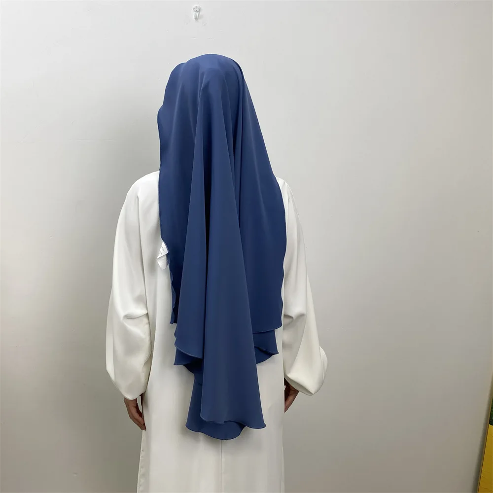 

Ид мусульманский хиджаб, этнический шарф, женский длинный химар, однотонная повязка на голову для исламских хиджабов, шарфы, тюрбан, арабский головной убор, Рамадан