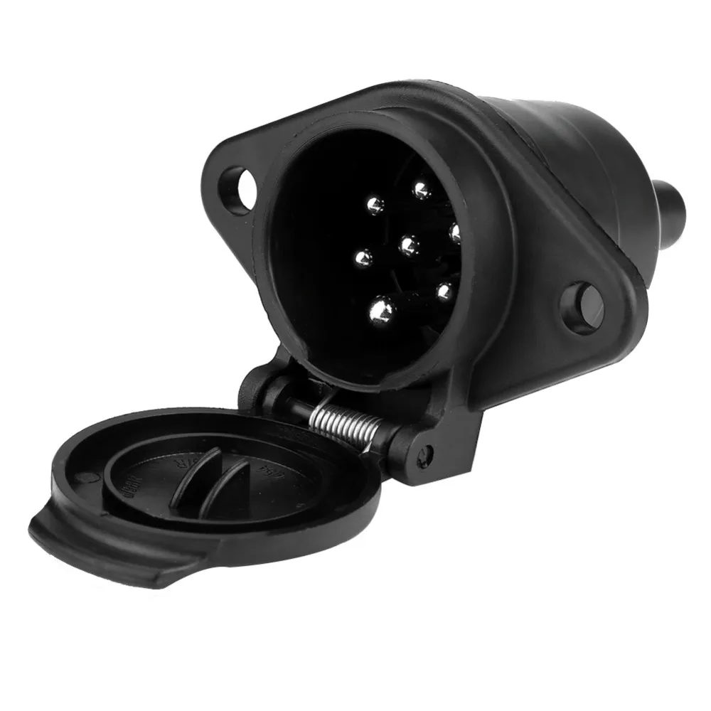 

Durable 24V Trailer Socket Connector Round Plastic Trailer Adapter 7 Pin 7 Pin Connector Car Trailer