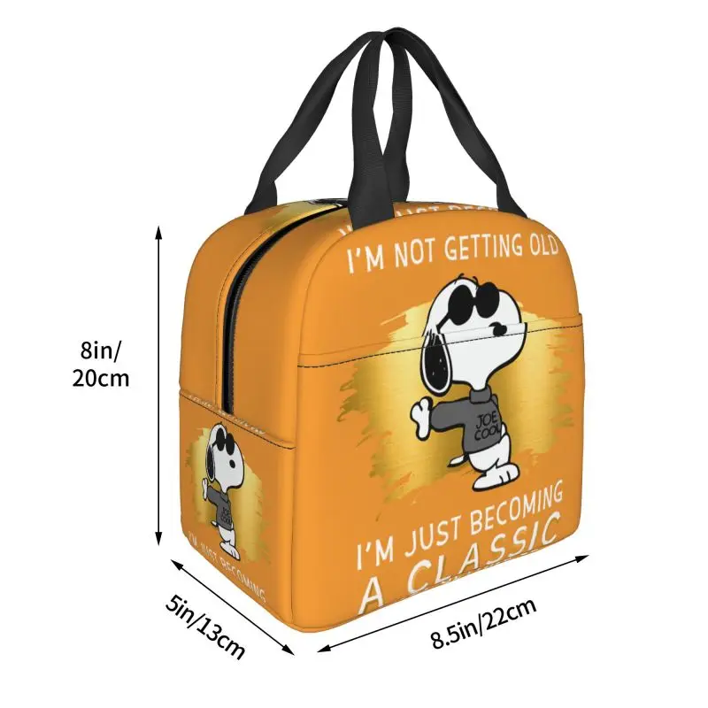 Custom Snoopys Lunch Bag Women Warm Cooler coibentato Lunch box per bambini in età scolare