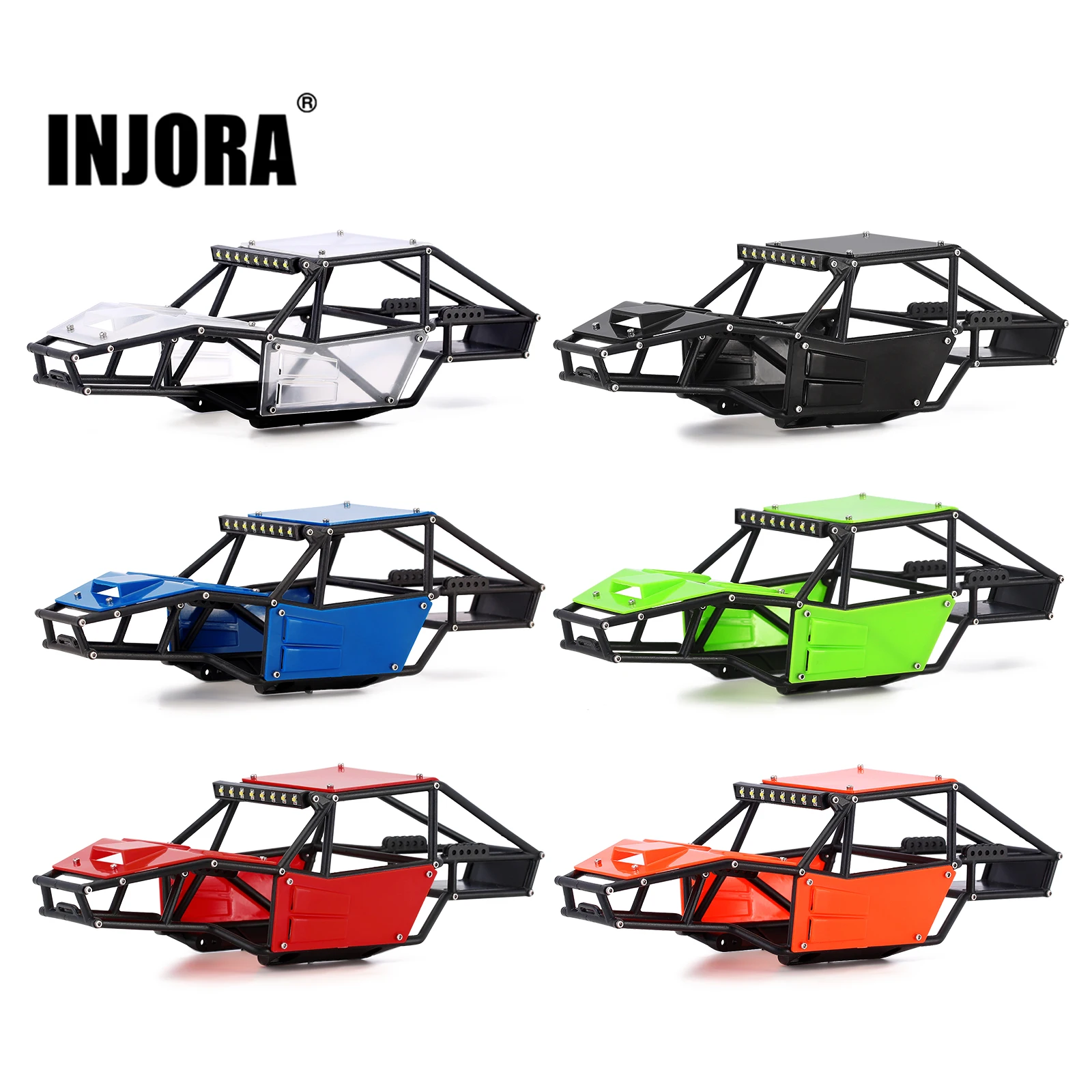 INJORA Rock Tarantula Nylon Buggy Body Shell Chassis Kit dla 1/18 RC Crawler TRX4M Upgrade