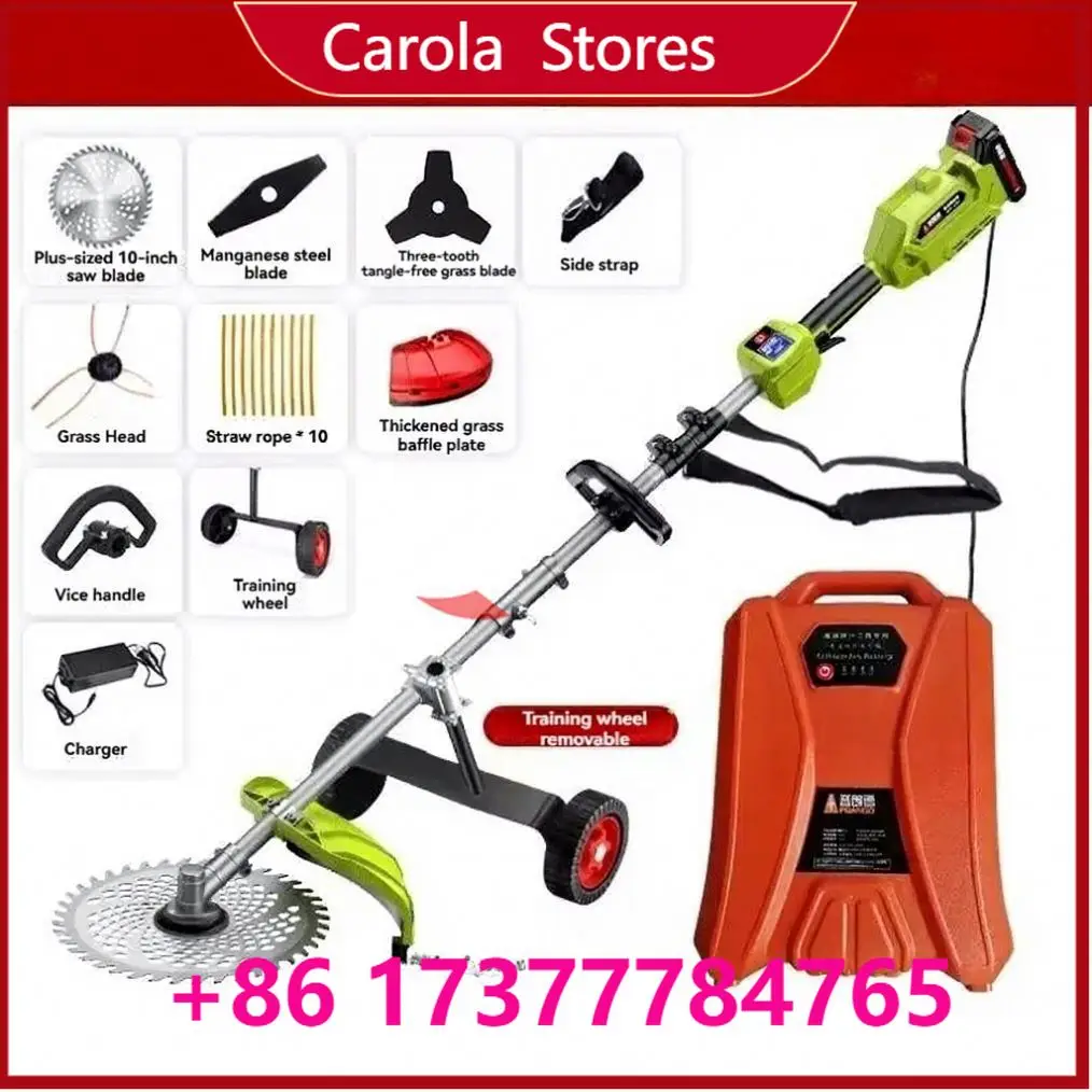 48V Brushless Backpack  Lawn Mower, High Grass Cutter for Garden Farm Weeding