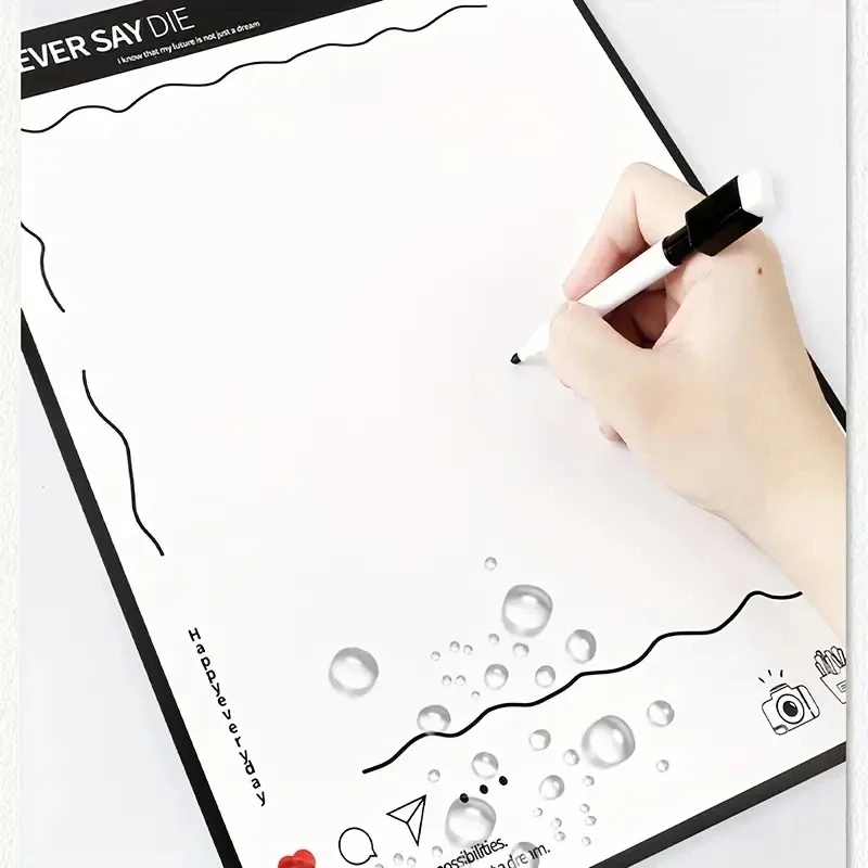 1pc Magnetic Refrigerator Sticker Message Board Erasable Magnetic Soft Whiteboard Sticker Memo Weekly Plan Calendar Memo