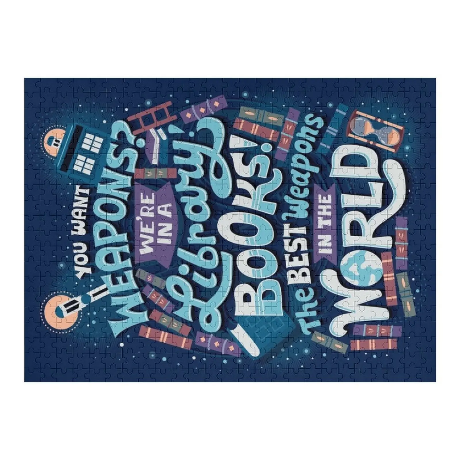 

Книги - лучшее оружие Пазл Рождественские игрушки Персонализированный детский предмет Деревянное имя Персонализированный пазл на заказ