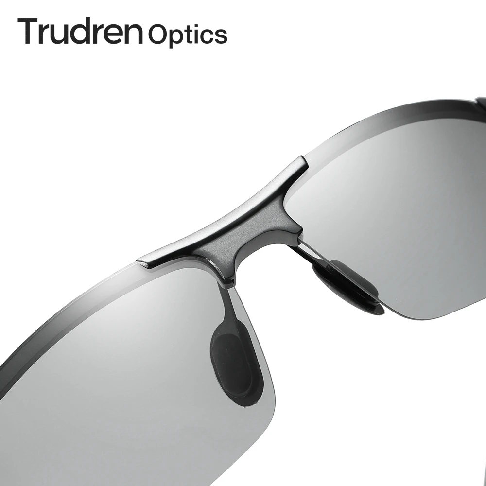 Trudren Aluminium Sport Photochromic Polarized Sunglasses for Men Cycling MTB Sun Glasses Change Tint Running Sunglass 5933