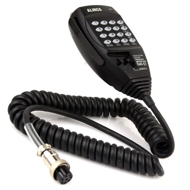 2 pçs novo microfone de alto-falante dtmf EMS-57 para rádio walkie talkie alinco dr135 dr235 dr425 dr635 dr435 dr06t