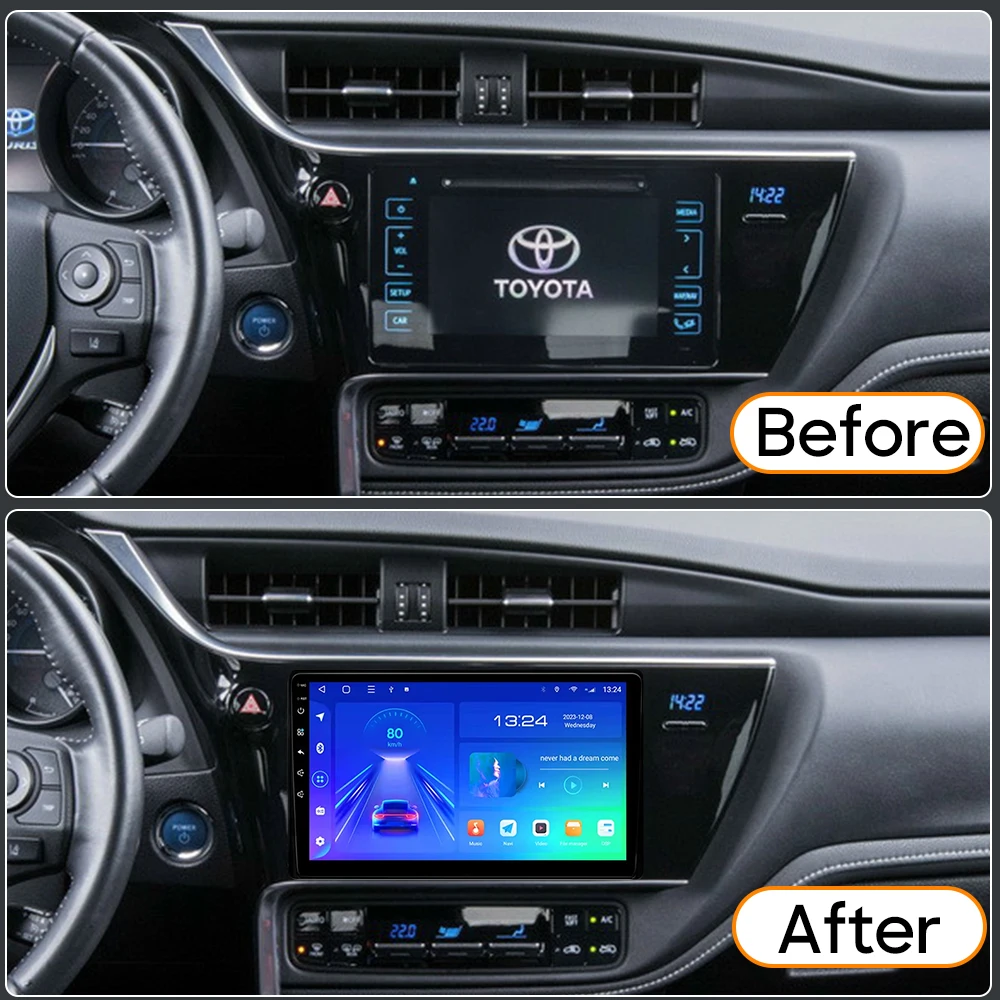 For Toyota Auris 2016 - 2018 Corolla Altis Hybrid E170 E180 Android 15 Car Multimedia Radio Player CarPlay Auto Navigation GPS
