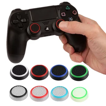 4pcs Soft Rubber Silicone Anti-Slip Thumb Grip Stick Cap Cover Case Skin for Sony Play…