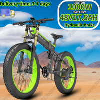 LANKELEISI XT750 Plus E Bike Folding 1000W Motor 48V17.5AH All-terrain Electric Bicycle Adult 20*4.0 Inch Fat Tire Electric Bike