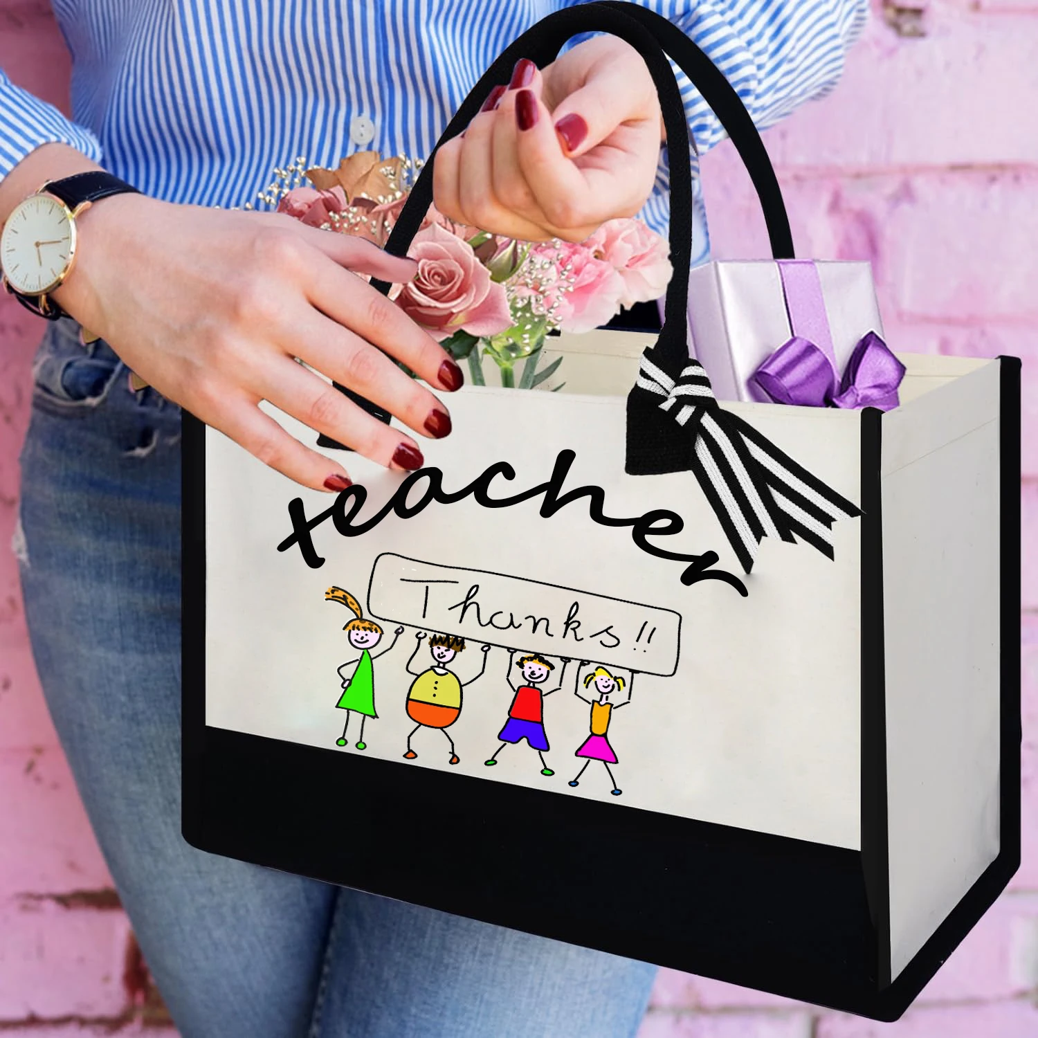 Teacher Appreciation Gifts - Tote Bags Teacher Gifts for Women, Gifts for Teachers Women, Teacher Gift - Teacher Birthday Gifts