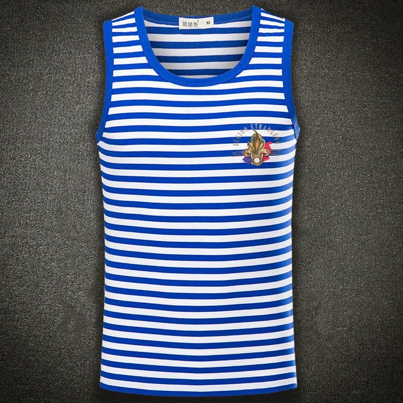 Legion Etrangère - Honneur Fidelité - Frence Foreign Legion Striped Vest New 100% Cotton O-Neck Mens Stripes Tank Top Streetwear