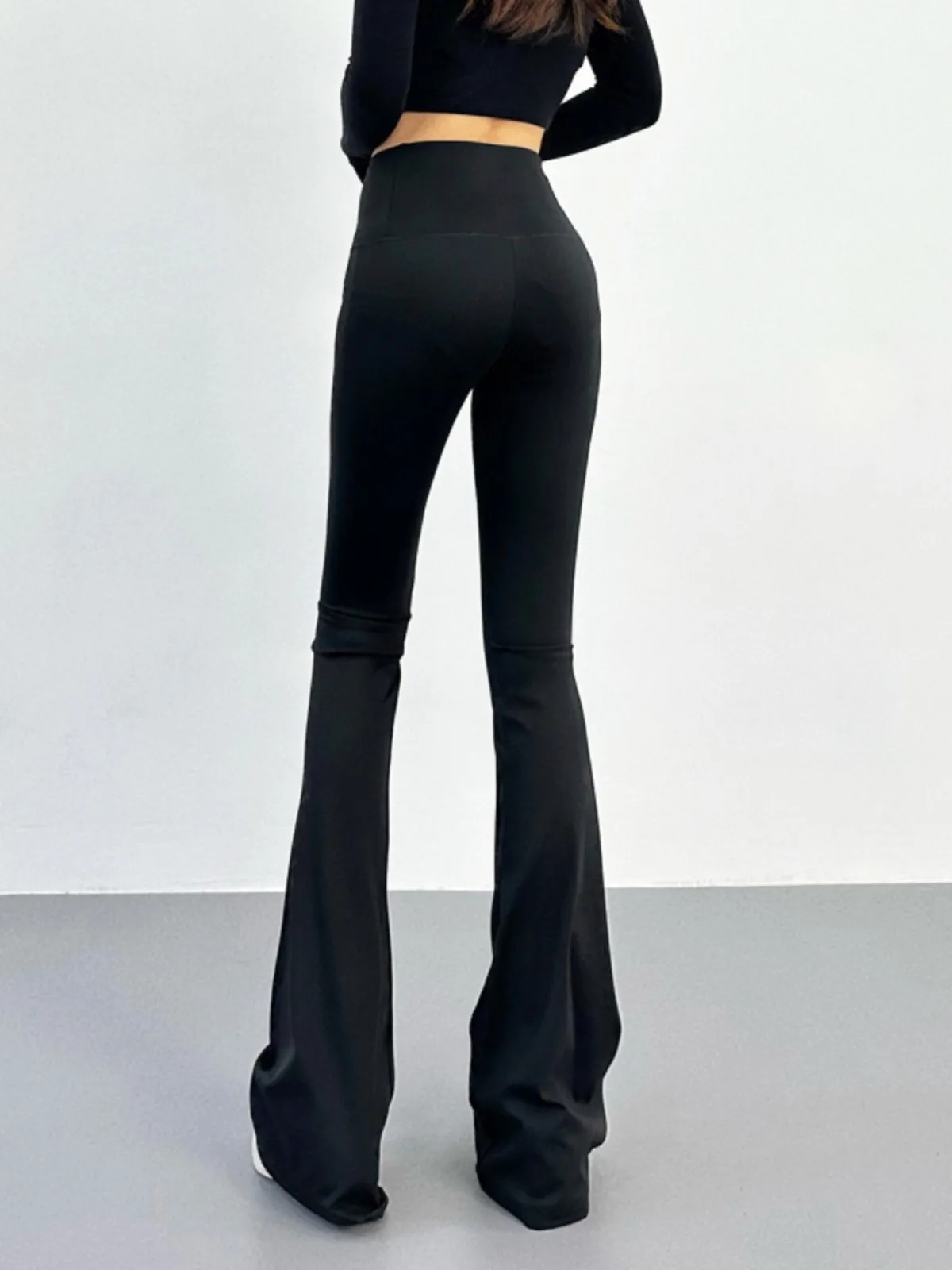 ارتفاع الخصر اليوغا السراويل عارضة الموسعة الطابق طول البطن التحكم بعقب رفع جرس بوت الرجعية التخسيس إحساس مرن