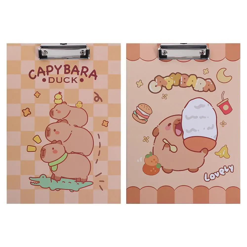 Aesthetic A4 Board Clip Folder Good-looking Document Capybara File Folder Paper Holder File Storage Writing Clipboard