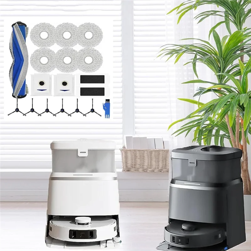 

AB43-18 шт. для ECOVACS T30 PRO OMNI DDX14/ YEEDI M12 Pro+, запасные части для пылесоса, основная боковая щетка, HEPA-фильтр, мешок для пыли