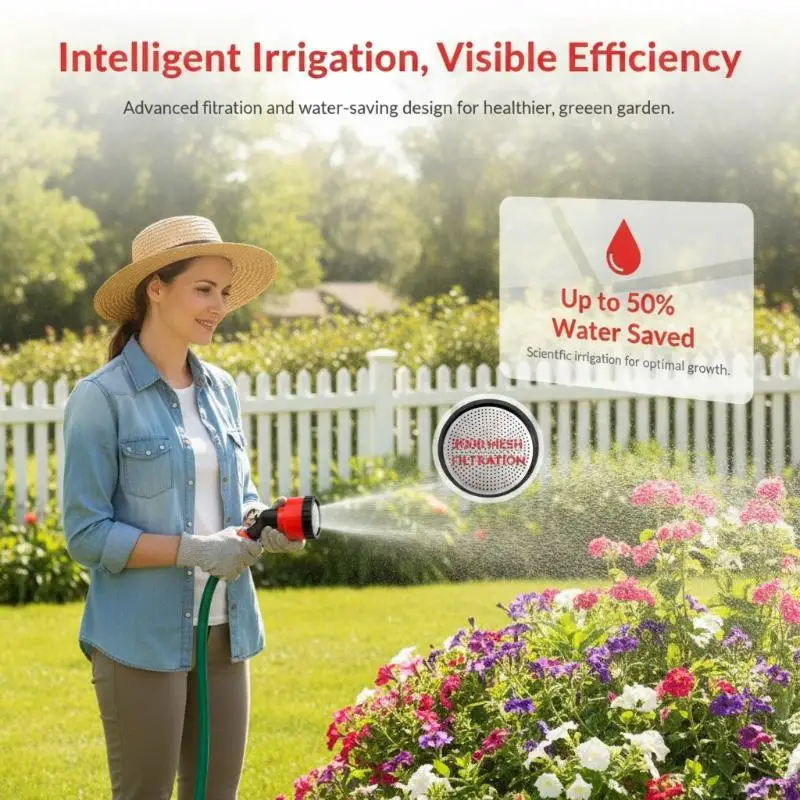 1PC Stainless Steel And Plastic Garden Sprinkler 400-2000 Mesh Scattering Spray Sprinkler Flower Watering Nozzles