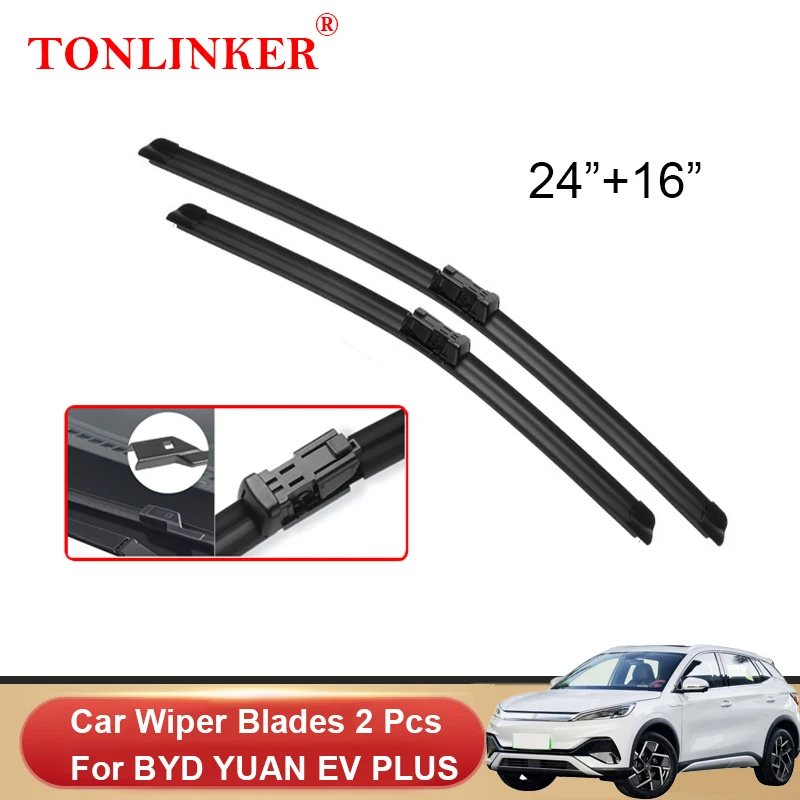 

TONLINKER Wiper Blades For BYD YUAN EV PLUS 2022 ATTO 3 Car Accessories Front Windscreen Wiper Blade Brushes Cutter Auto Goods