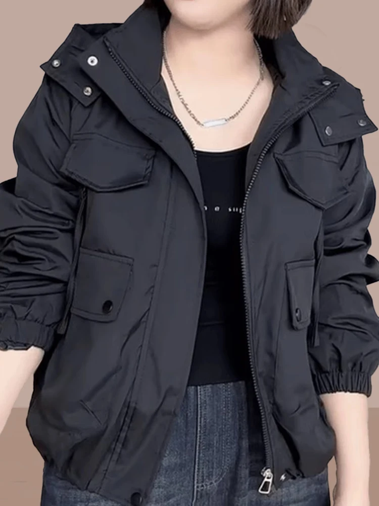 2026年春秋 レディース フード付きジャケット コート 暖かい 多用途 ママ 中年 高級感 通勤 スタイリッシュ