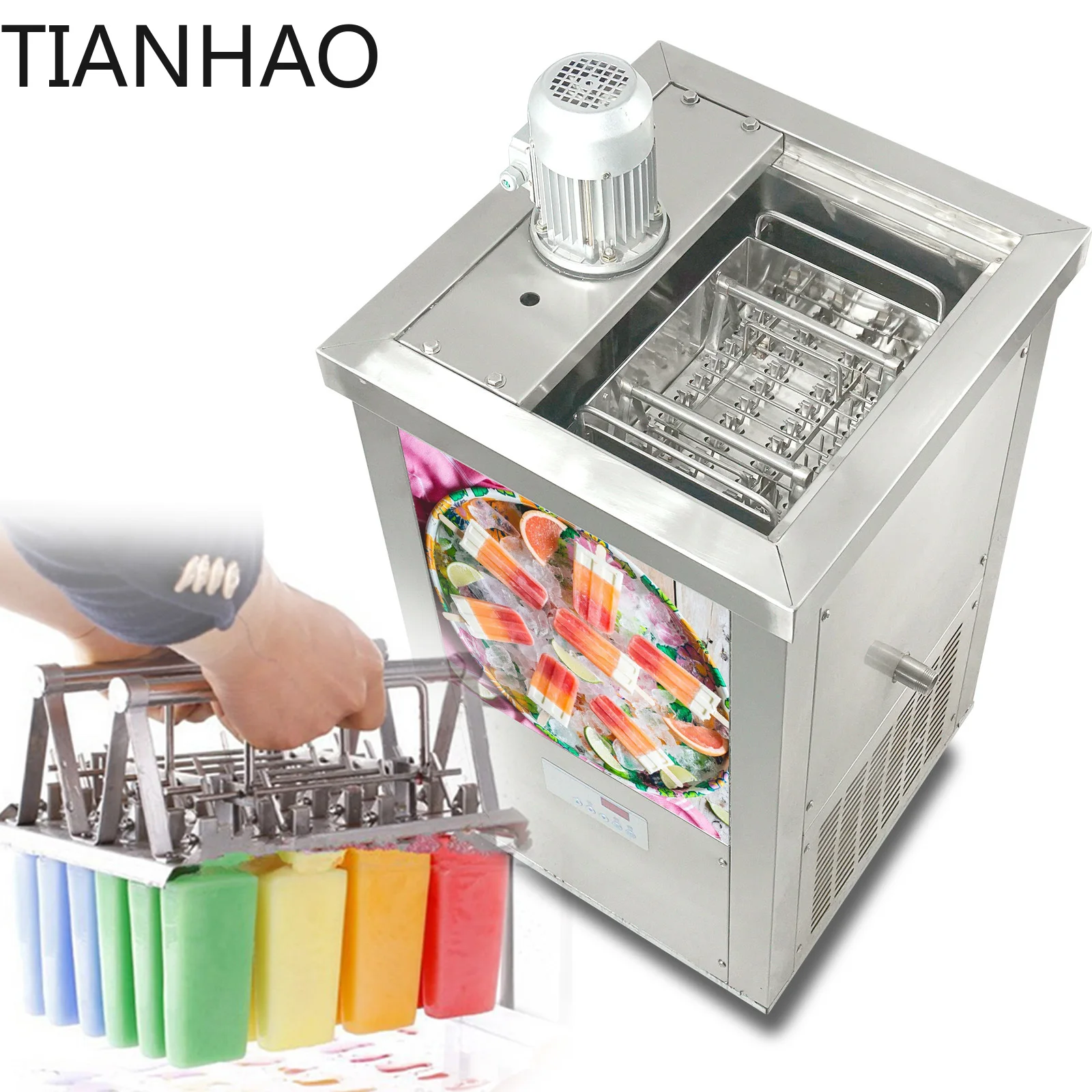 BPZ-01 for Popsicle Machine for Ice Lolly Maker for Frozen Treats Equipment with Single Mold Commercial Grade Home Use