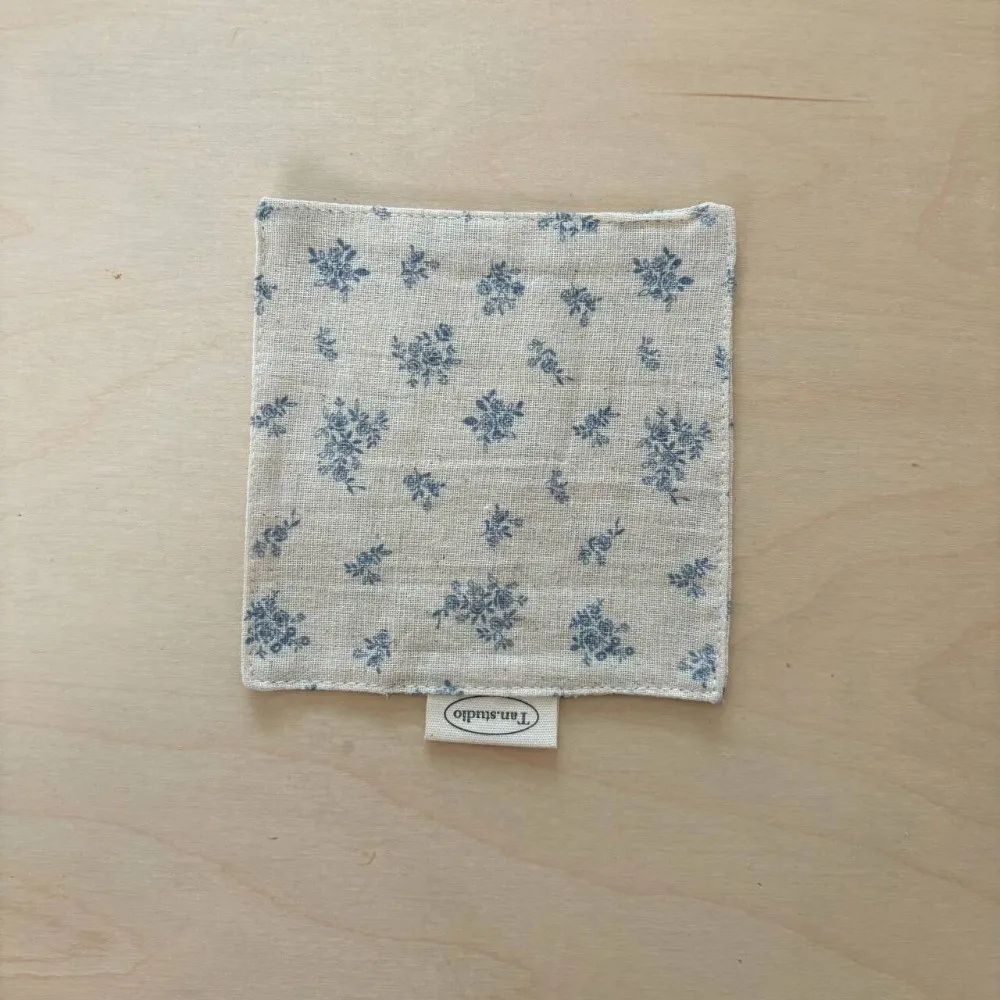 New Floral Cotton Coaster Bowknot Embroidery Water Cup Mat Non-Slip Stripe Series Western Food Mats Table Decoration