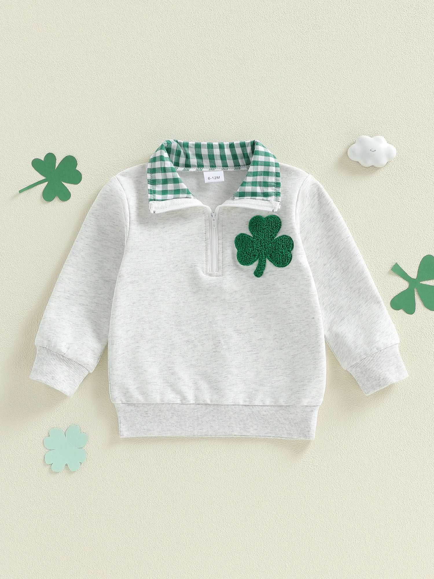 

Очаровательный наряд для маленьких девочек на день Святого Патрика, стильный комбинезон с рюшами и рукавами с принтом клевера и подходящей повязкой на голову