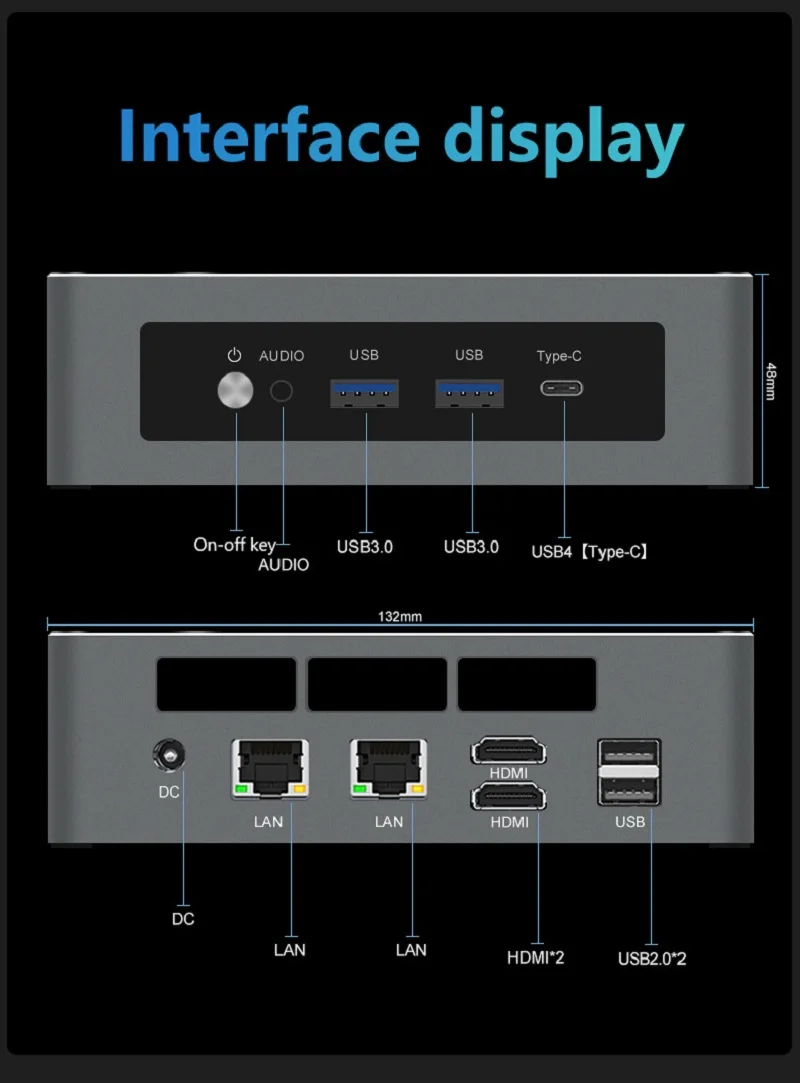 Ruilong R9 7940Hs Mini Host per computer Ufficio aziendale ad alte prestazioni Intrattenimento domestico Audio da gioco MINI PC