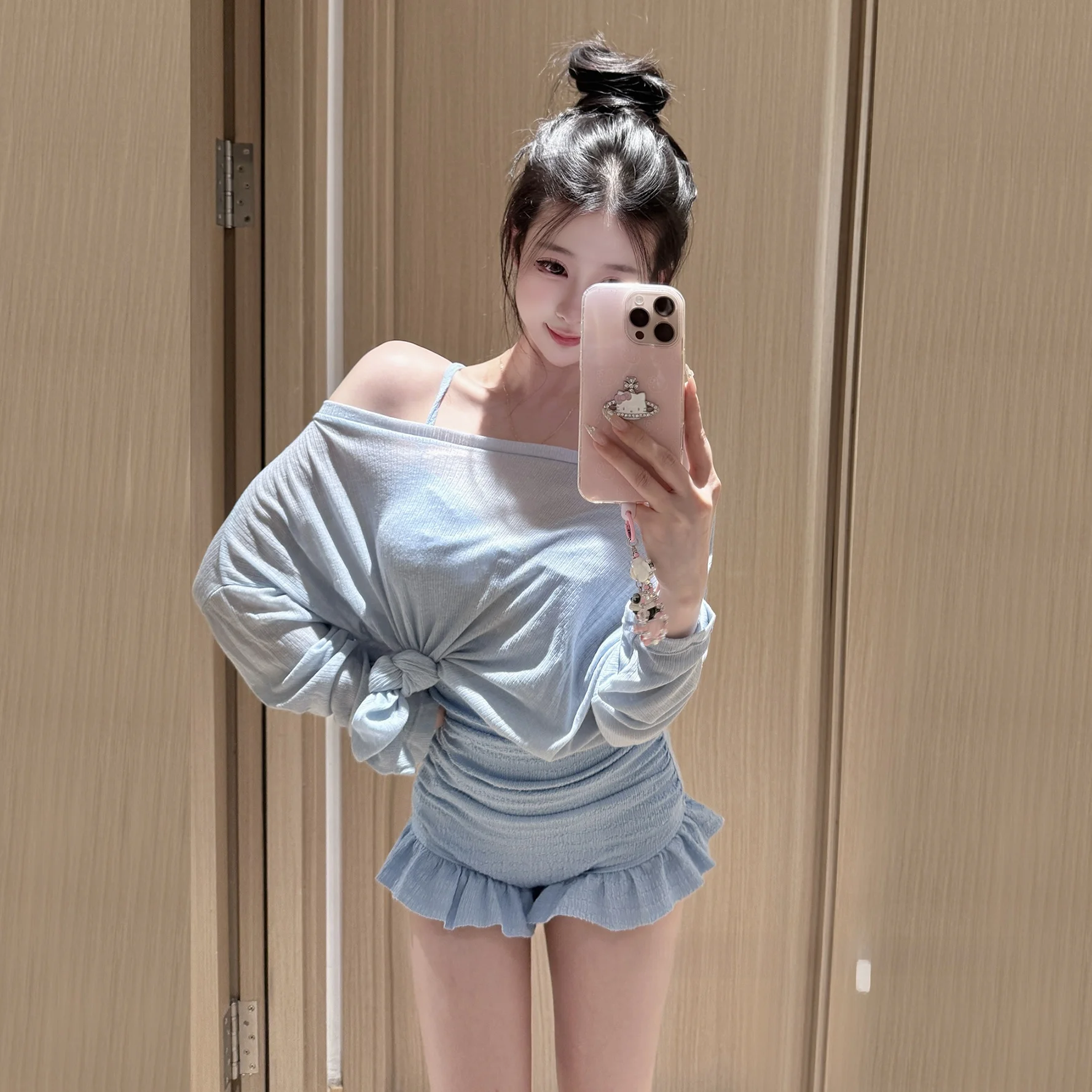 

Сексуальный купальник для горячих источников: комплект из двух частей с эффектом утяжки, скрывающий живот, для небольшой груди, в стиле Pure Desire Hot Girl