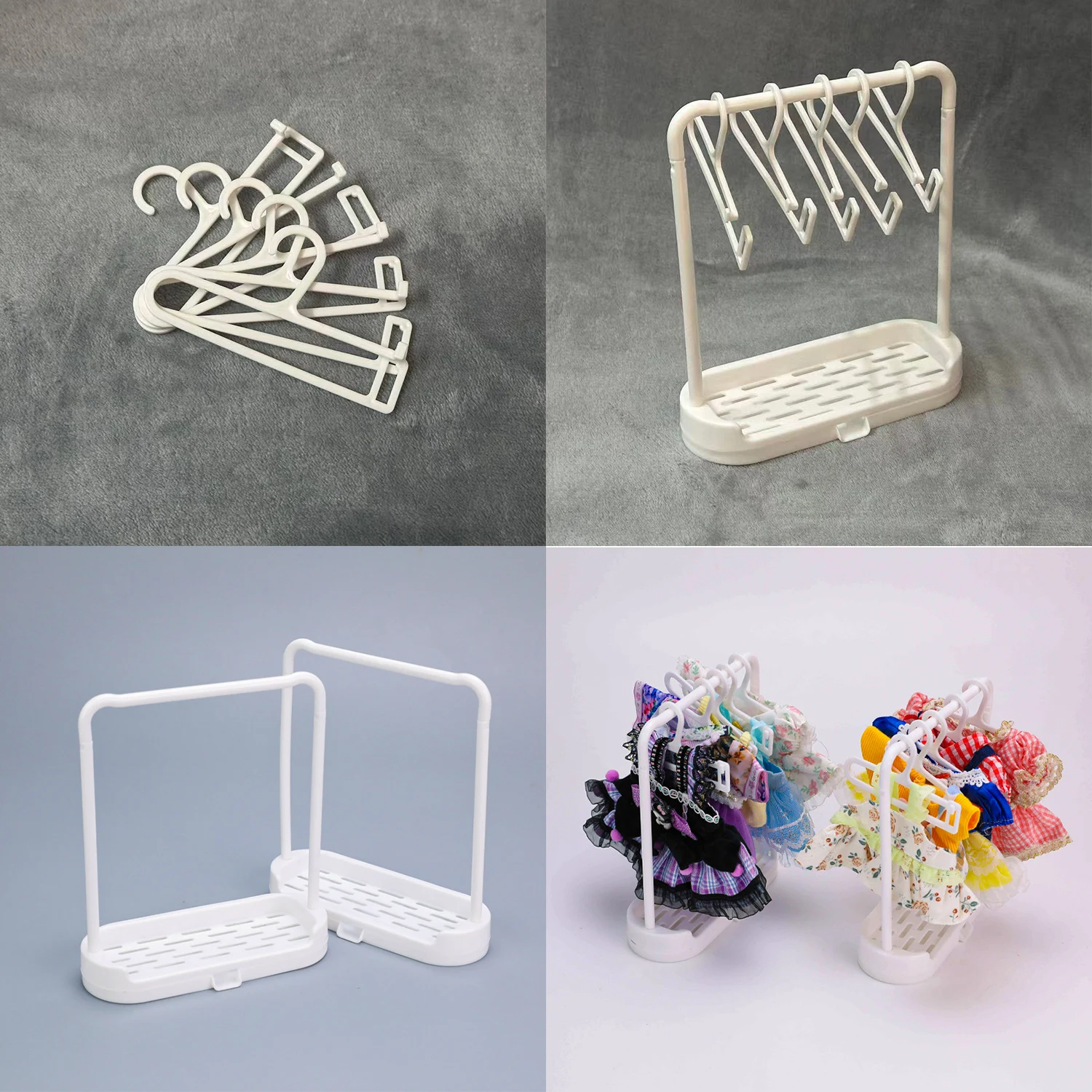 Puppenkleiderständer, geeignet für 10–20 cm große BJD-Ladubu-Plüschspielzeuge, Kleiderbügel, Aufbewahrung, Stützschrank für Puppenzubehör