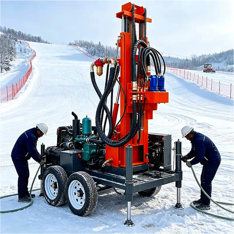 Anti Tilt Borehole Rig Electric Portable Water Well Machine for Agricultural Farm Garden Rural Home Water 120m Depth Customized