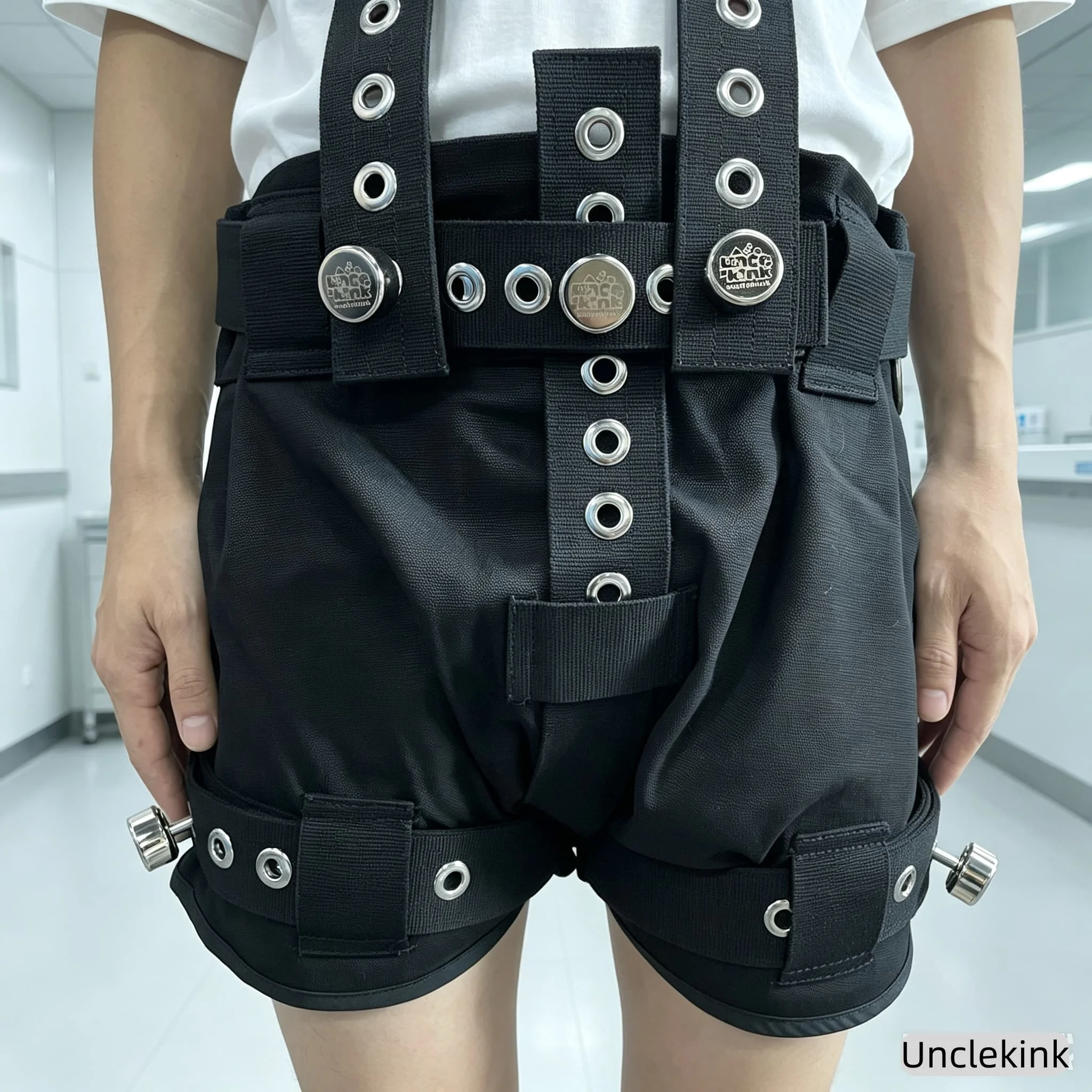 Medical Restraint Harness Full Suspender Set Heavy Duty Diaper Cover Shorts Adjustable Restraint Gear Magnetic Lock for Patients view 5