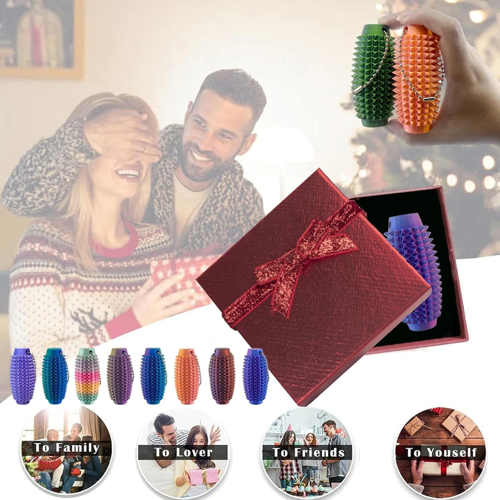 شائك جريبي ستيم المفاتيح تدليك تهدئة تنفيس تململ المفاتيح هدايا فريدة للأصدقاء والعائلة #1