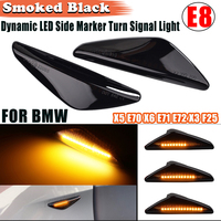 2pcs Side Marker Light Dynamic LED Turn Signal Flashing Indicator Blinke For BMW X5 E70 X6 E71 E72 X3 F25 car styling