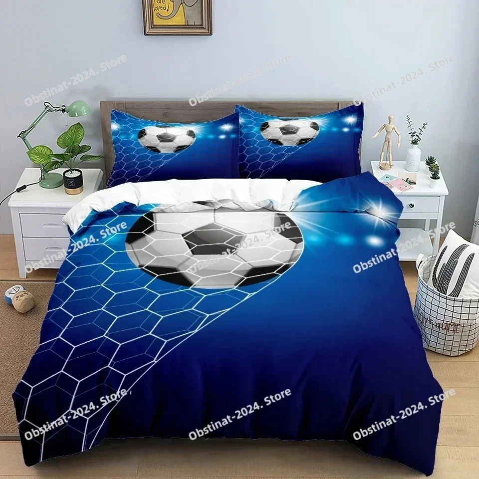 

New Football Bedding Set 3D Soccer Child Duvet Cover Single Double Sports Boy Home Textile Comforter Nordic Covers For Bed King