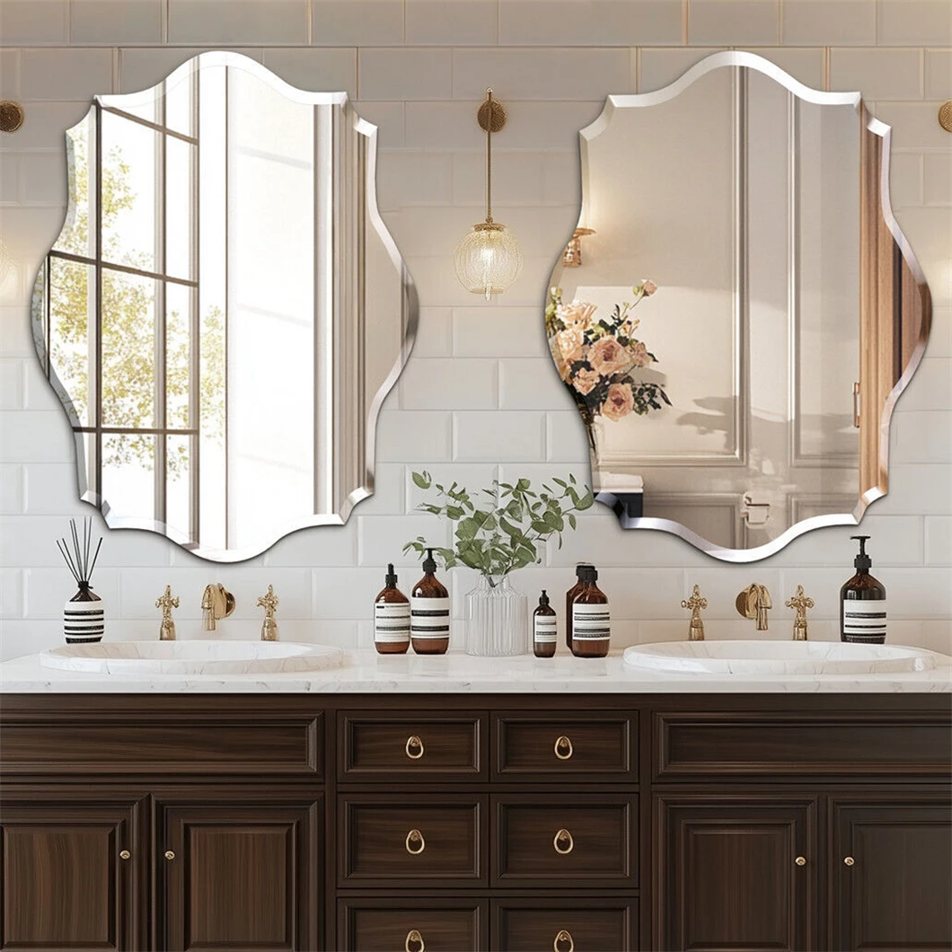 Scalloped Frameless Wall Mirror 2