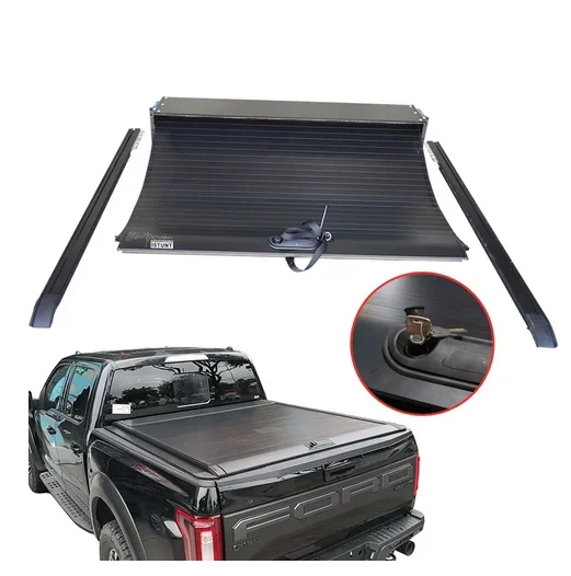 

ZWNAV Tonneau cover for Ford F150 For Ford Ranger XLT Wildtrak Roll Retractable Aluminium Fold Pickup Truck Bed Cover