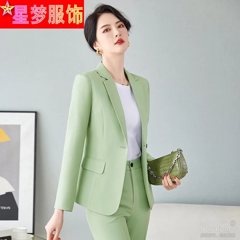 

2023 Spring and Autumn Long Sleeve Ol Business Wear Women's Suits Suit Pants Business Formal Wear Graceful Fashionable Set Overa